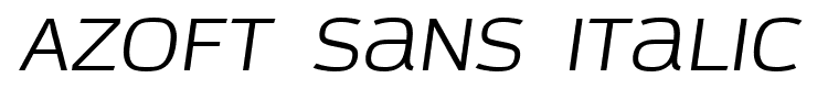 Azoft Sans Italic font